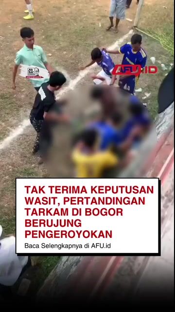 Tak Terima Keputusan Wasit, Pertandingan Tarkam di Bogor Berujung Pengeroyokan