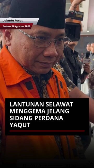 Lantunan Selawat Menggema Jelang Sidang Perdana Yaqut
