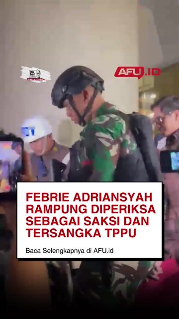 Febrie Adriansyah Rampung Diperiksa sebagai Saksi dan Tersangka TPPU